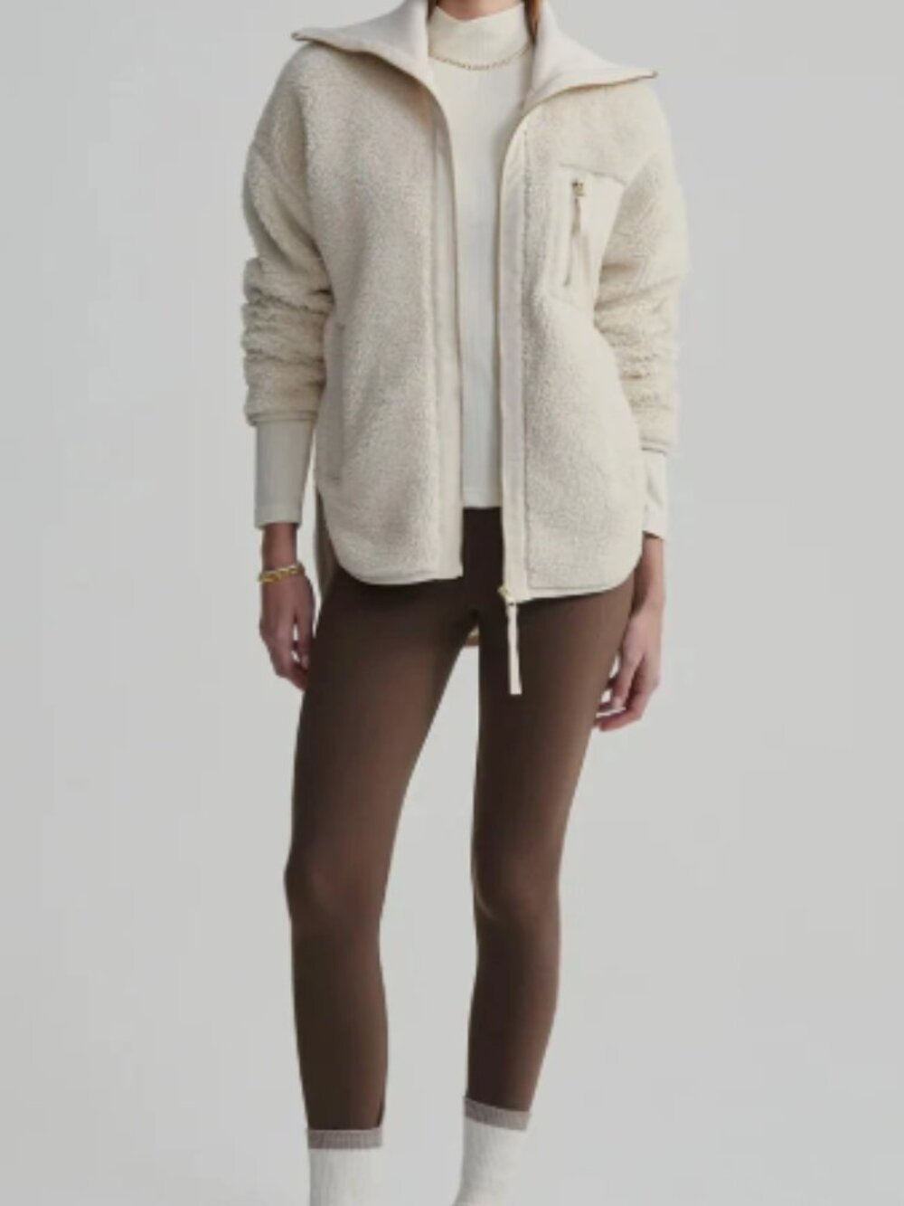 Varley Myla Zip-Through Jacket-Sandshell-Small